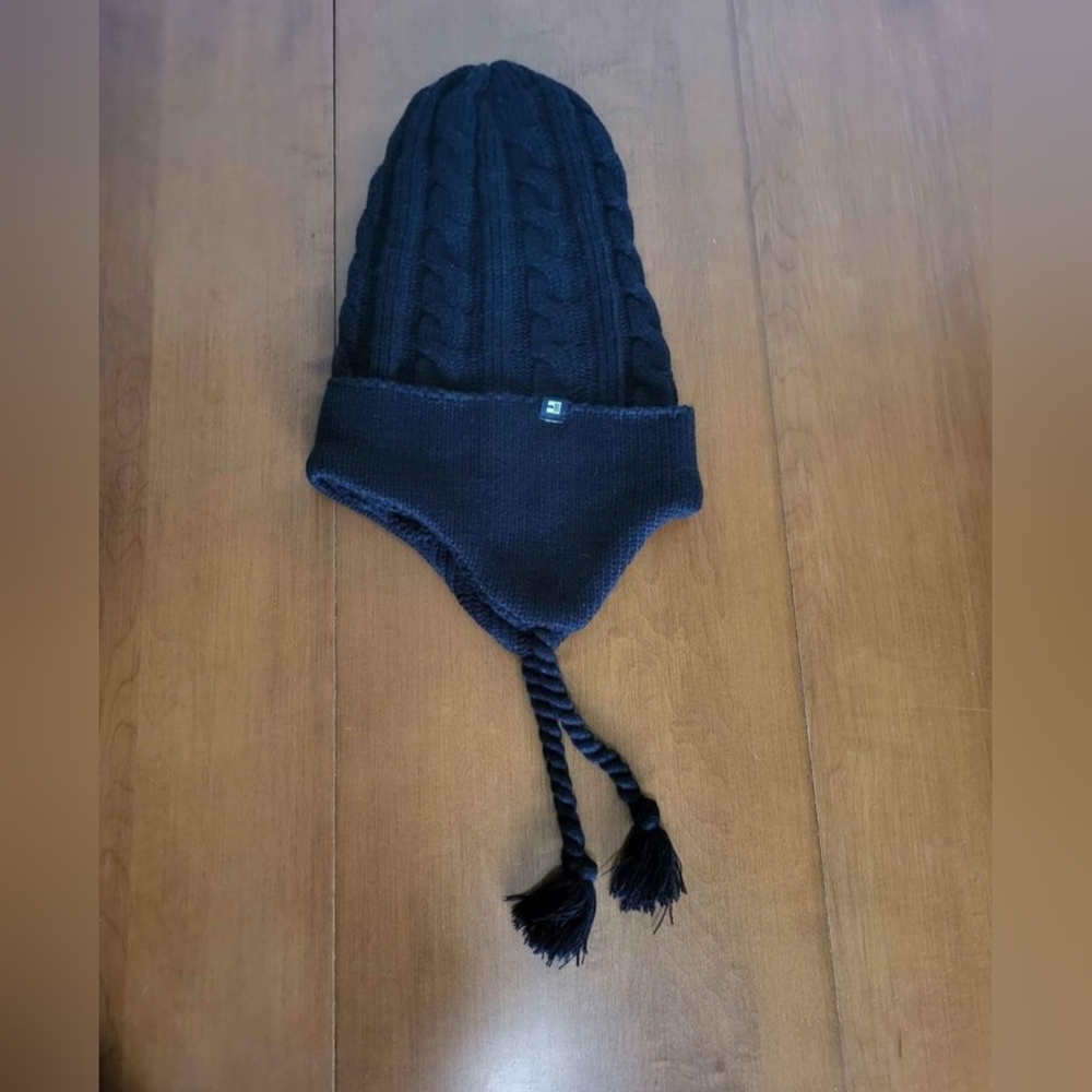 Slouchy  Beanie  Cable Knit Earflap Hat with Tassels Block Headwear